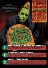 LWTUA - Tombs Top 11 Zombie Terror Tunes art by John Pearson