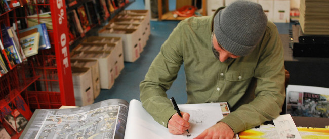 Craig Thompson signing Little Nemo: Dream Another Dream